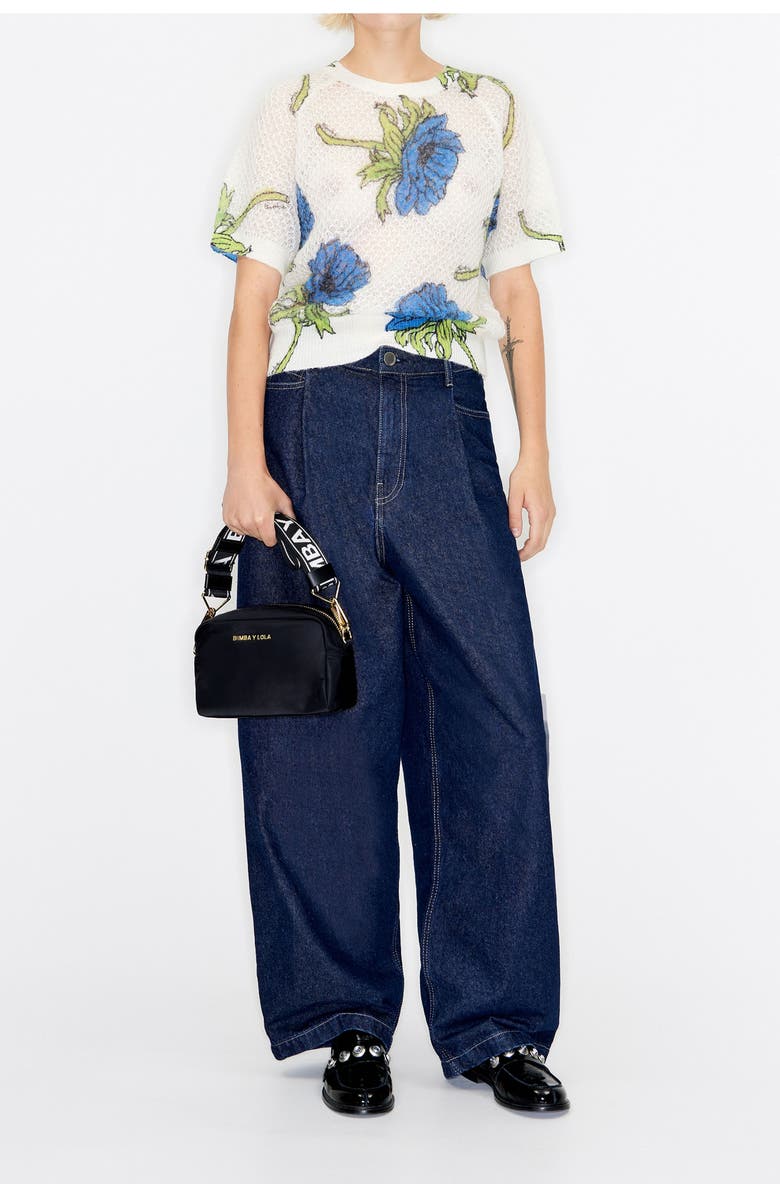 Bimba y Lola Crossbody Nylon Bag, Alternate, color, Black