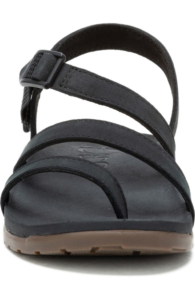 Chaco Lowdown Leather Sandal, Alternate, color, Black