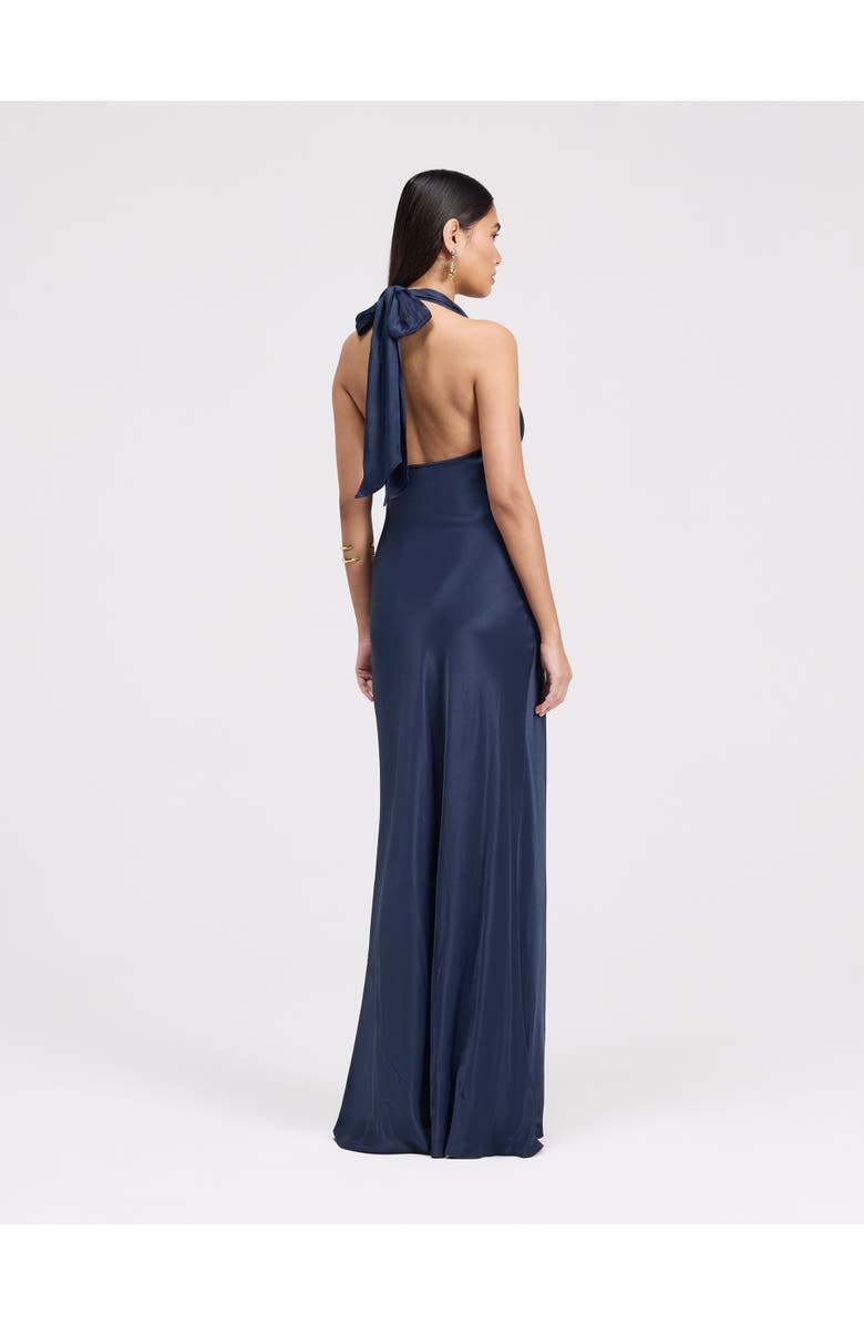 Ghost London Elara Cowl Front Satin Maxi Dress, Alternate, color, Navy
