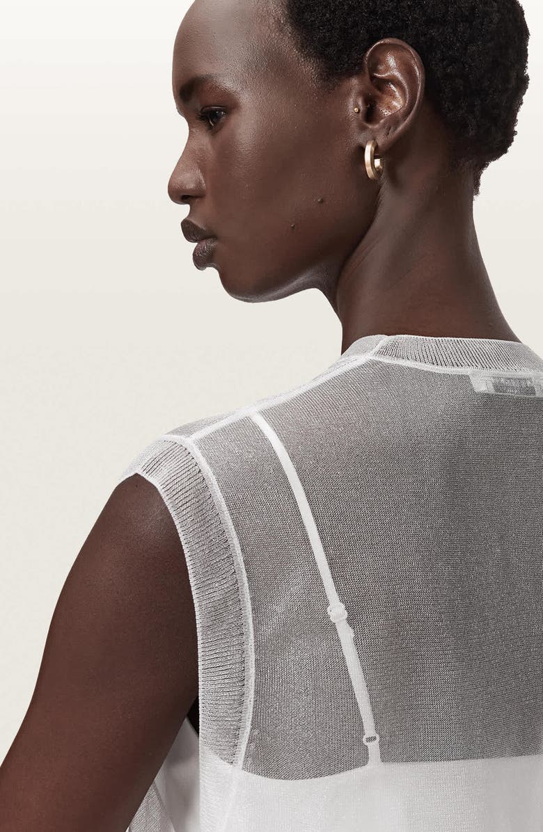 AllSaints Ava A-Line Dress, Alternate, color, Chalk White