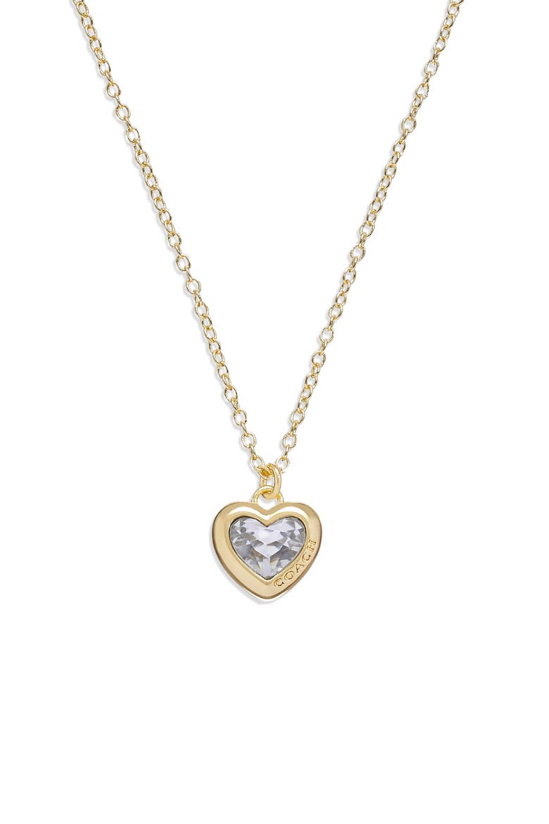 Heart Pendant Necklace, Main, color, CRYSTAL