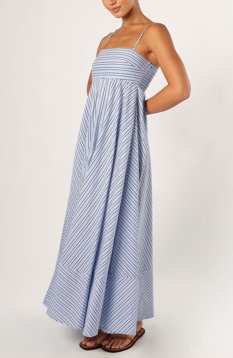 Petal & Pup Iggy Stripe Cotton Maxi Dress, Alternate, color, Blue