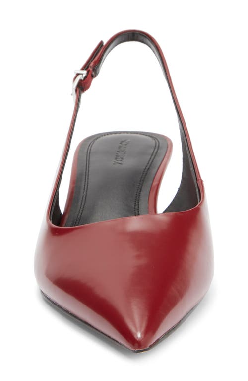Nordstrom Rhianon Wedge Slingback Leather Pump In Red Garnet