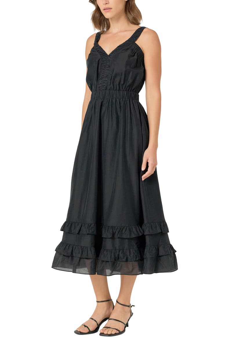 Endless Rose Ruffle Sleeveless Maxi Dress, Alternate, color, 