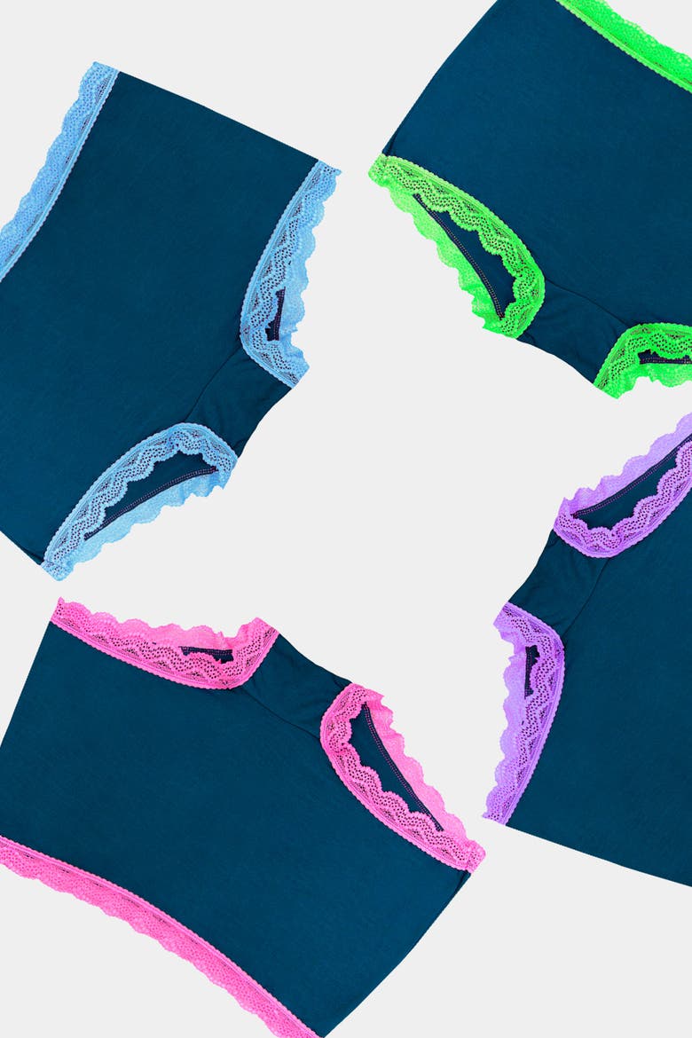 Hipster Four Pack, Main, color, Midnight Neon