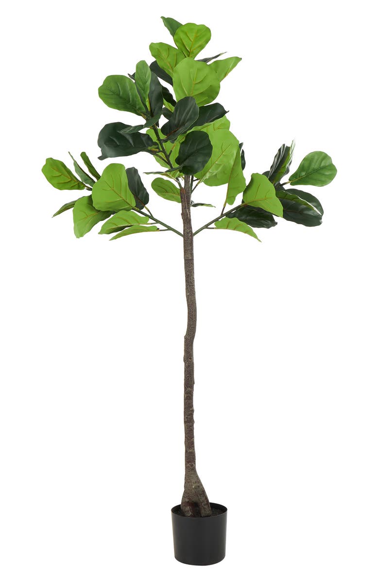 GINGER BIRCH STUDIO Green Faux Foliage Artificial Plant, Main, color, Green