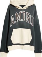 AMIRI Oversize Logo Colorblock Cotton Hoodie