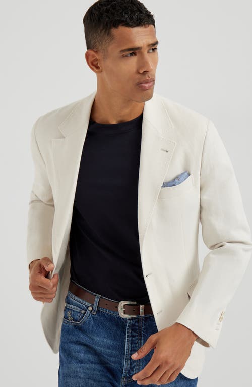 Brunello Cucinelli Round Collar And Long-sleeved T-shirt In Blue