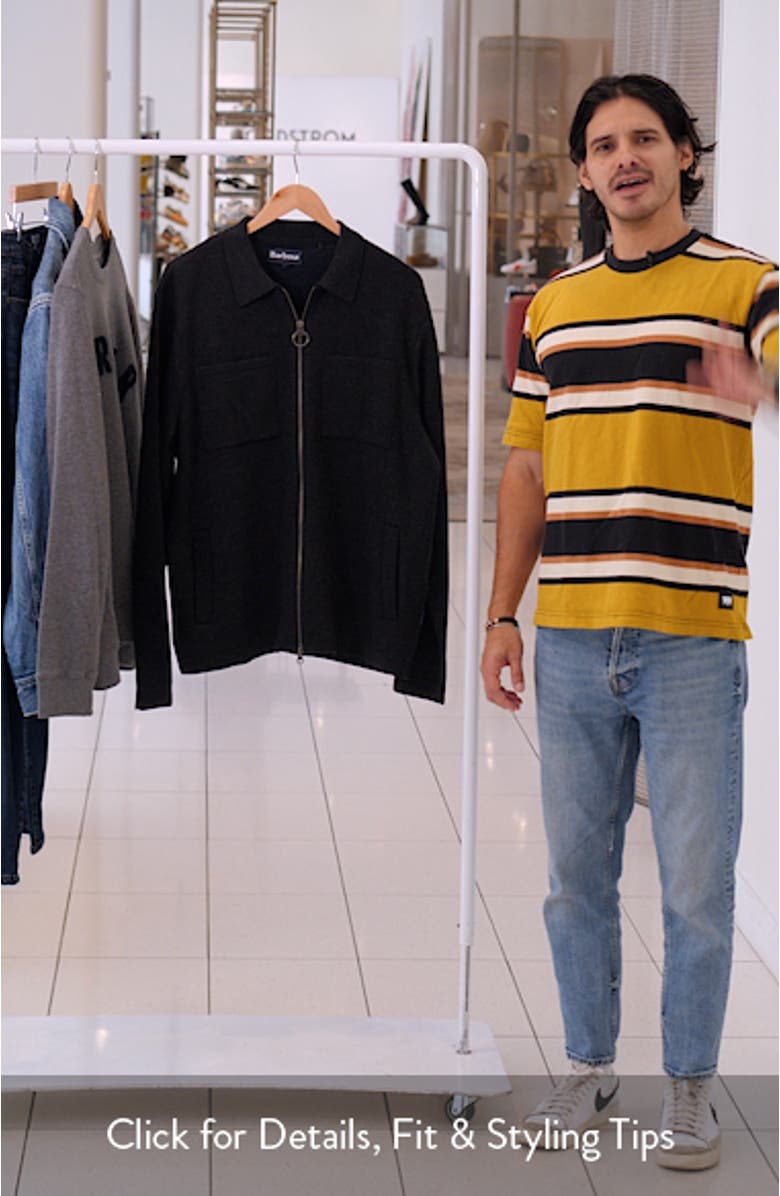 Croscombe Cotton & Merino Wool Blend Zip Cardigan, sales video thumbnail