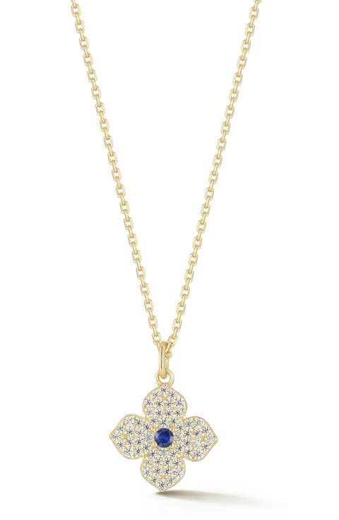 Clover 14k Gold Plate & Sterling Silver Necklace