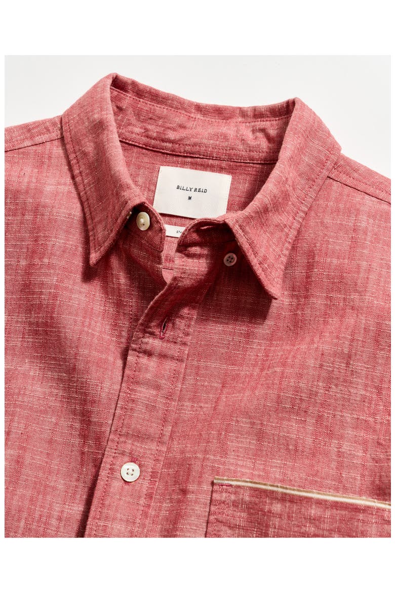 Slub Cotton MSL Button-Up Shirt, Alternate, color, WASHED UMBER