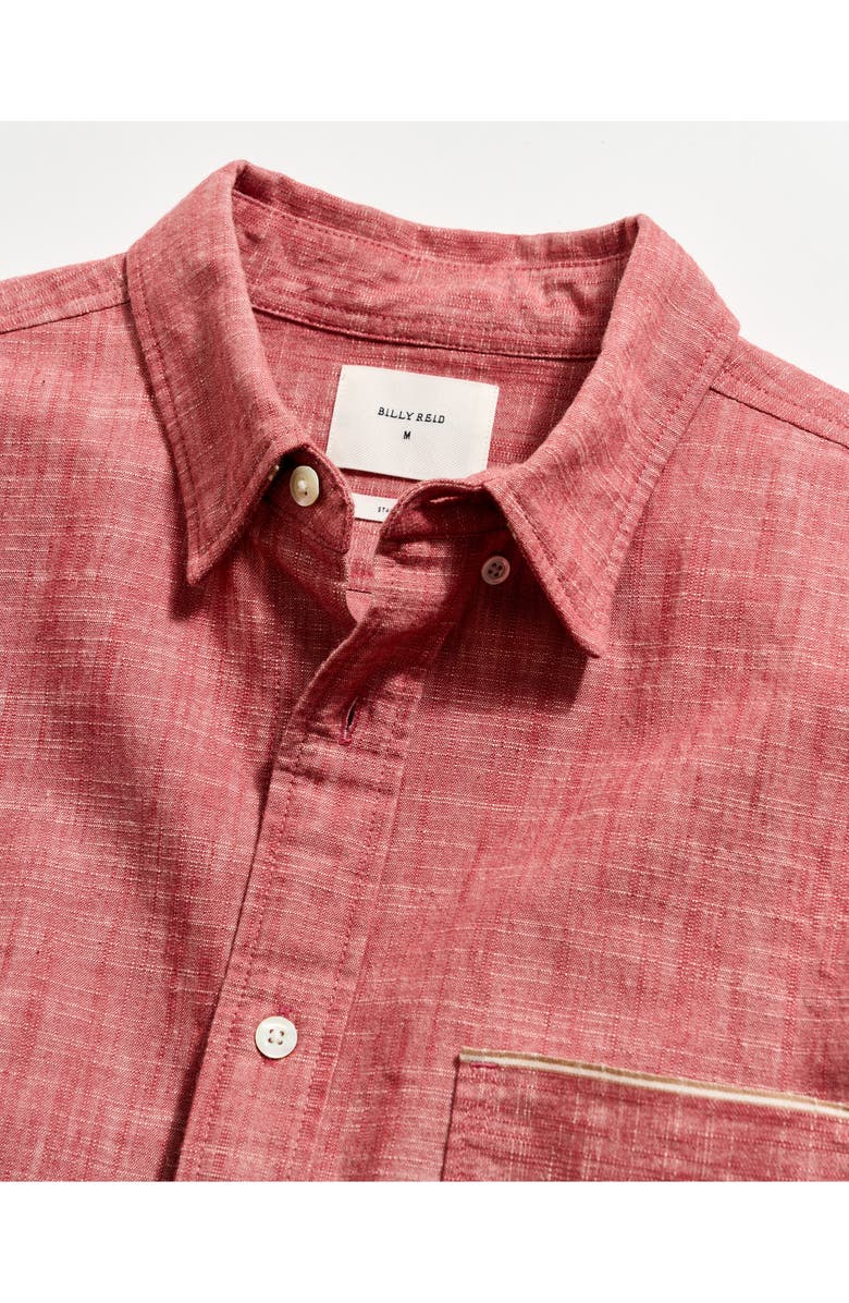 Billy Reid Slub Cotton MSL Button-Up Shirt, Alternate, color, Washed Umber