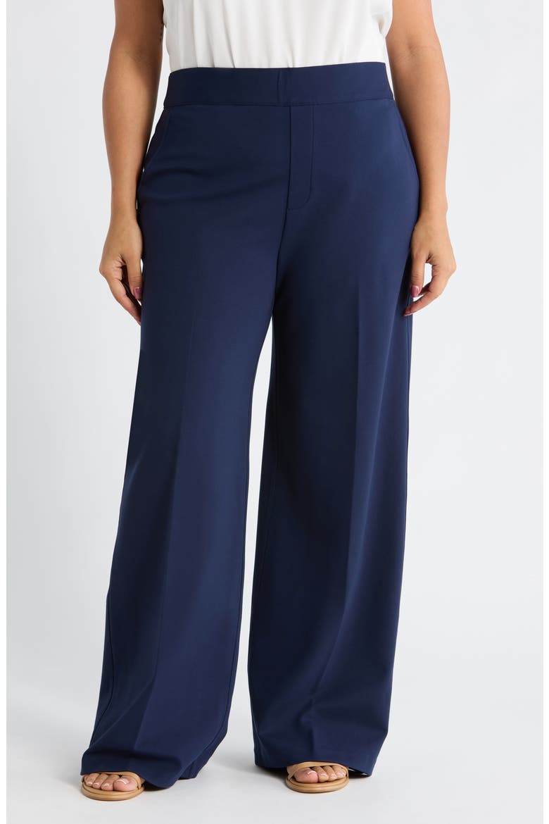 SPANXsupersmooth™ PerfectFit Ponte Wide Leg Pants, Main, color, TIMELESS NAVY