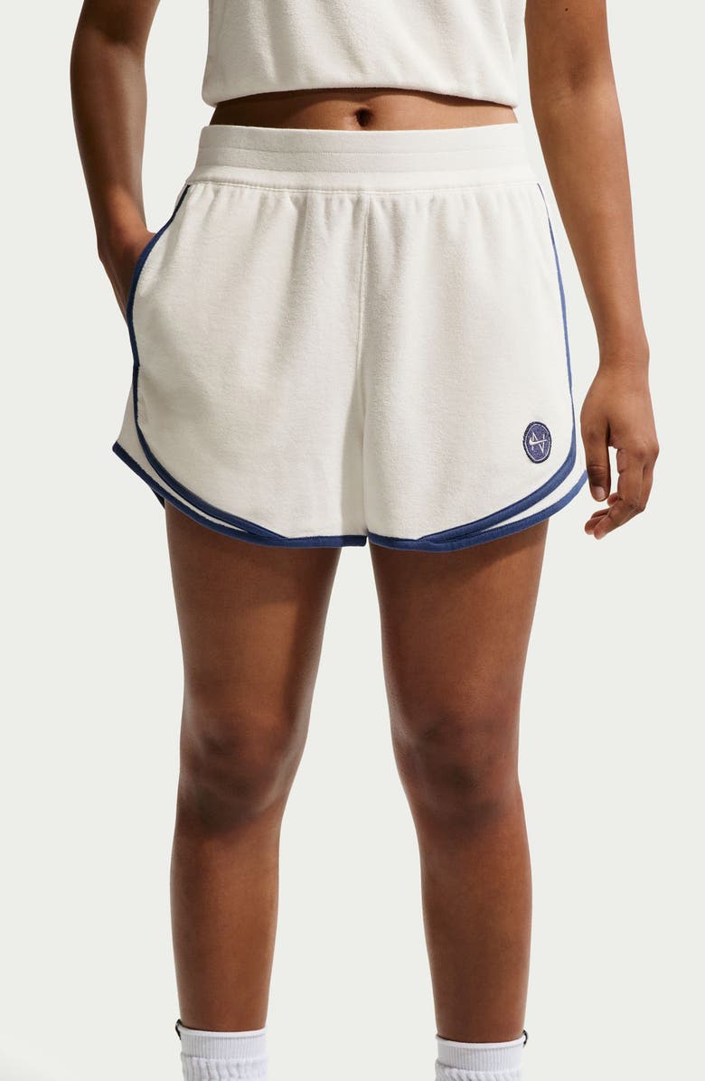 Nike Terry Cloth Shorts, Alternate, color, Sail/ Mystic Navy