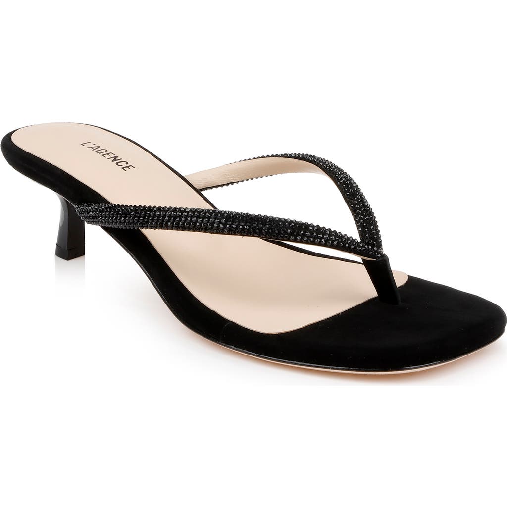 L AGENCE L'AGENCE HORTENSE KITTEN HEEL SANDAL