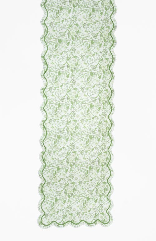 Bond & Grace Inner Garden Society Table Runner In Green