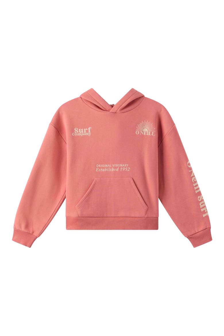 Kids' Asher Embroidered Hoodie, Main, color, CANYON ROSE