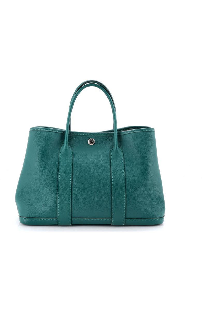 Pre-Owned Hermes Garden Party Tote Leather 30, Alternate, color, Malachite