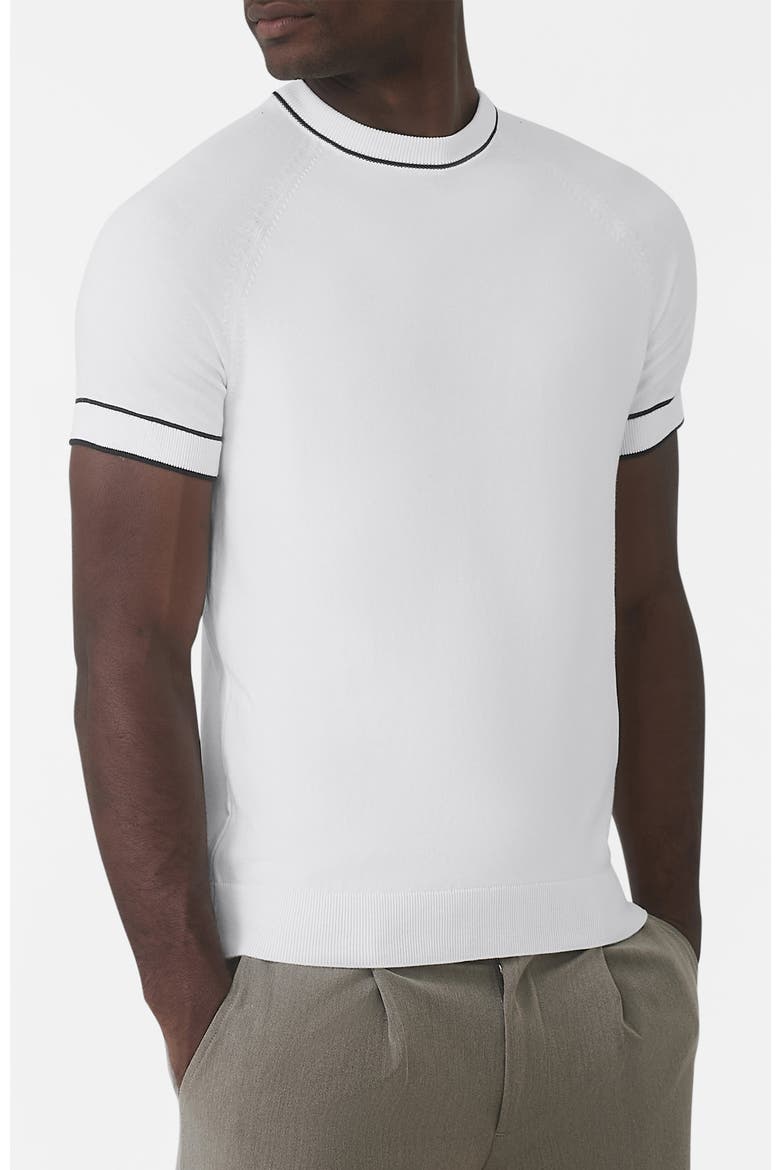 Franco Slim Knit Tee, Alternate, color, White