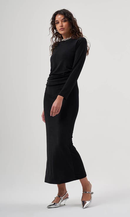 MZL Long Sleeved Gathered Dress