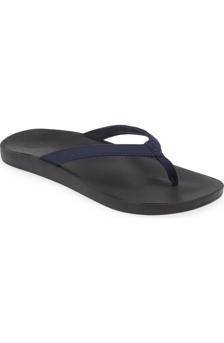 OluKai Puawe Flip Flop, Main, color, Deepest Depths / Black