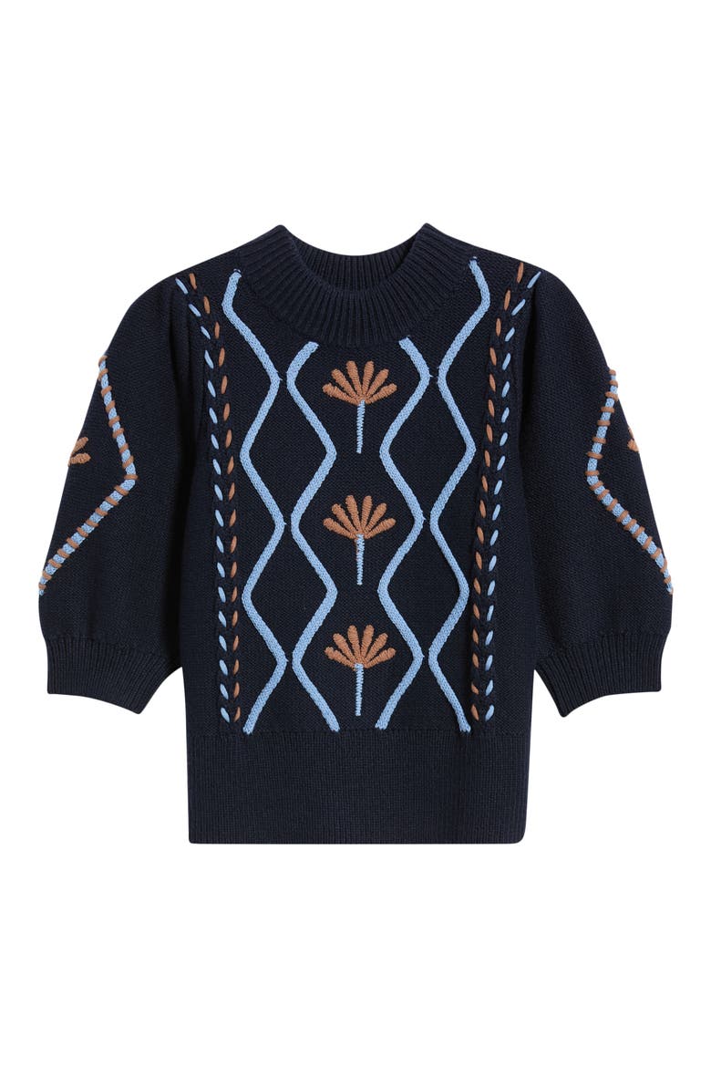 Addy Cable Stitch Sweater, Alternate, color, FLORAL CABLES