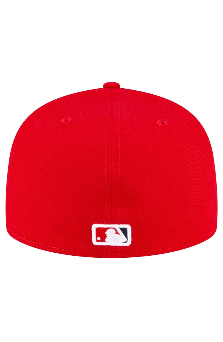 New Era Men's New Era Red Los Angeles Angels Game Authentic Collection On Field 59FIFTY Fitted Hat, Alternate, color, Red