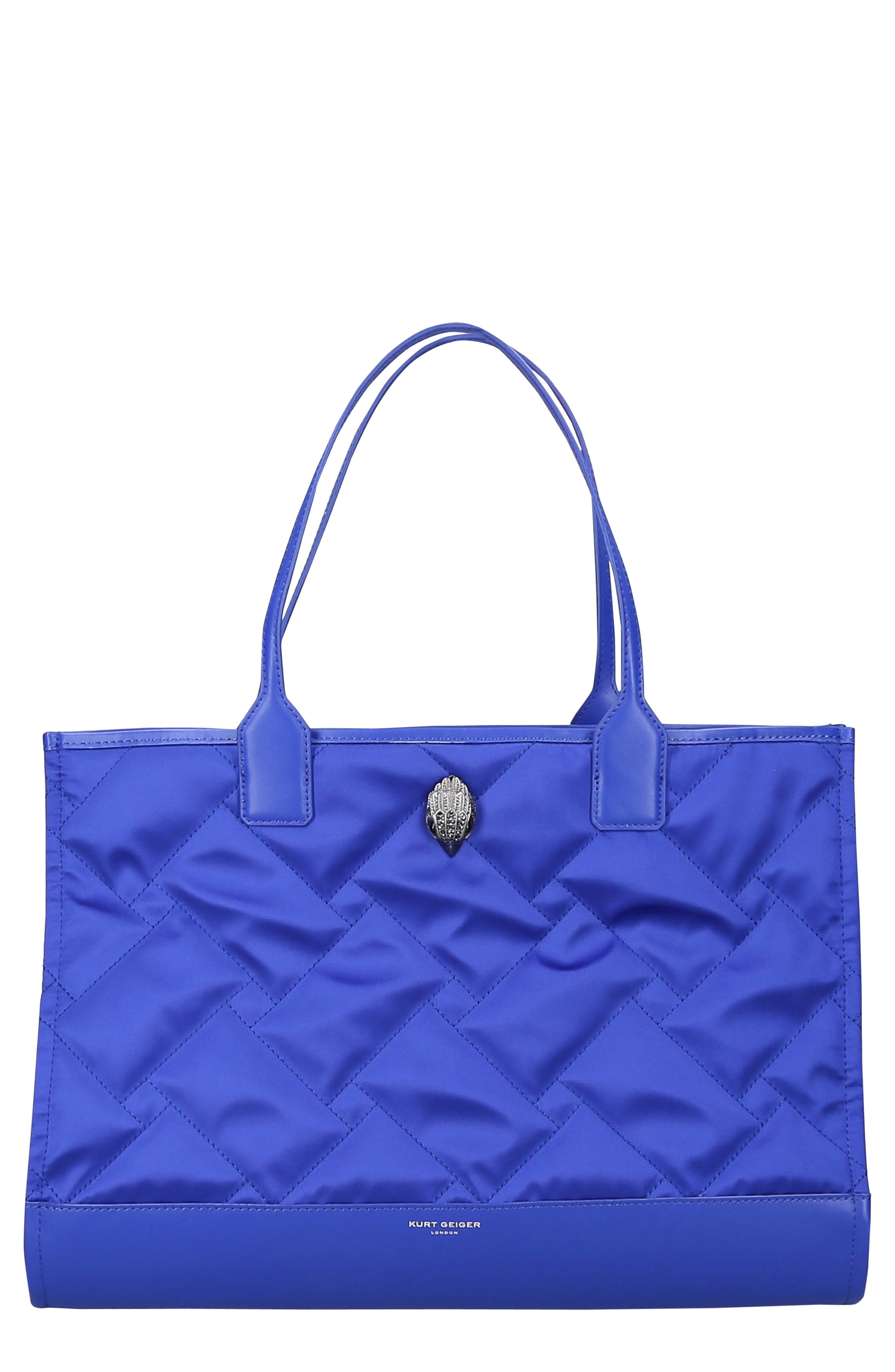 Quilted Shopper Bag, Main, color, BLUE