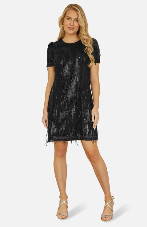 Dripping Sequin Tunic Dress