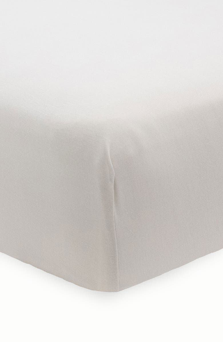 little unicorn Knit Crib Sheet, Main, color, Grey