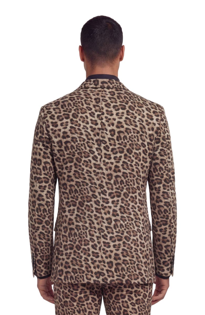 Lords of Harlech Leopard Mens Tailored Blazer, Alternate, color, Leopard Brown