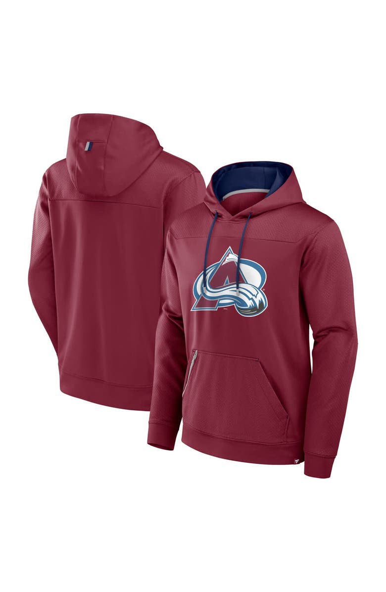 FANATICS Men's Fanatics  Burgundy Colorado Avalanche Defender Pullover Hoodie, Main, color, 