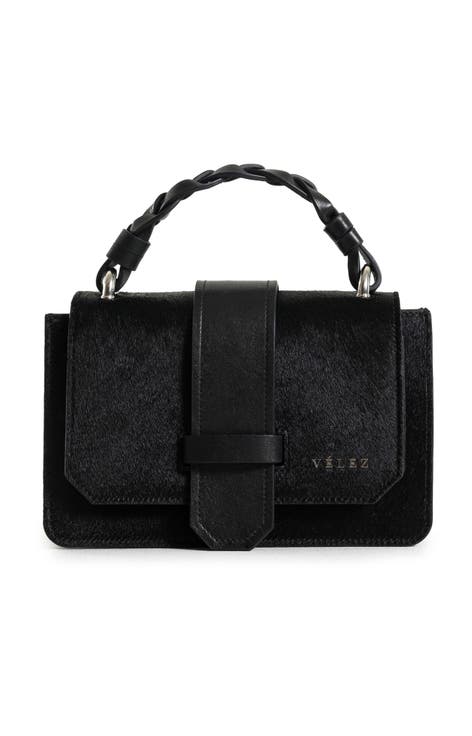 Mini garniel leather bowling bag for women