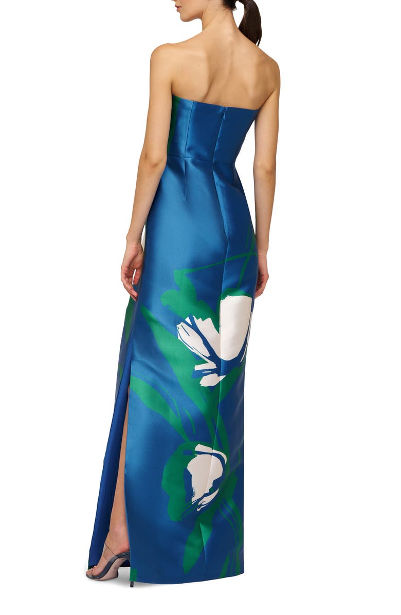 Kay Unger Marisol Strapless Column Gown, Alternate, color, Spring Blue/ Blush