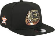New Era Men's New Era Black Houston Astros Ring A-Frame 9FIFTY Snapback Hat