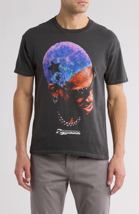 Rodman Purple Stars Graphic T-Shirt