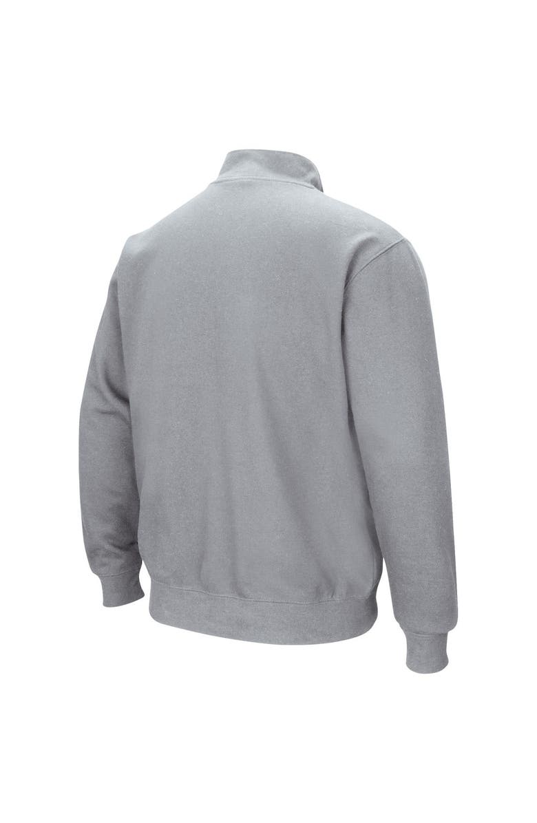 COLOSSEUM Men's Colosseum Heathered Gray Louisville Cardinals Tortugas Team Logo Quarter-Zip Jacket, Alternate, color, Heather Gray