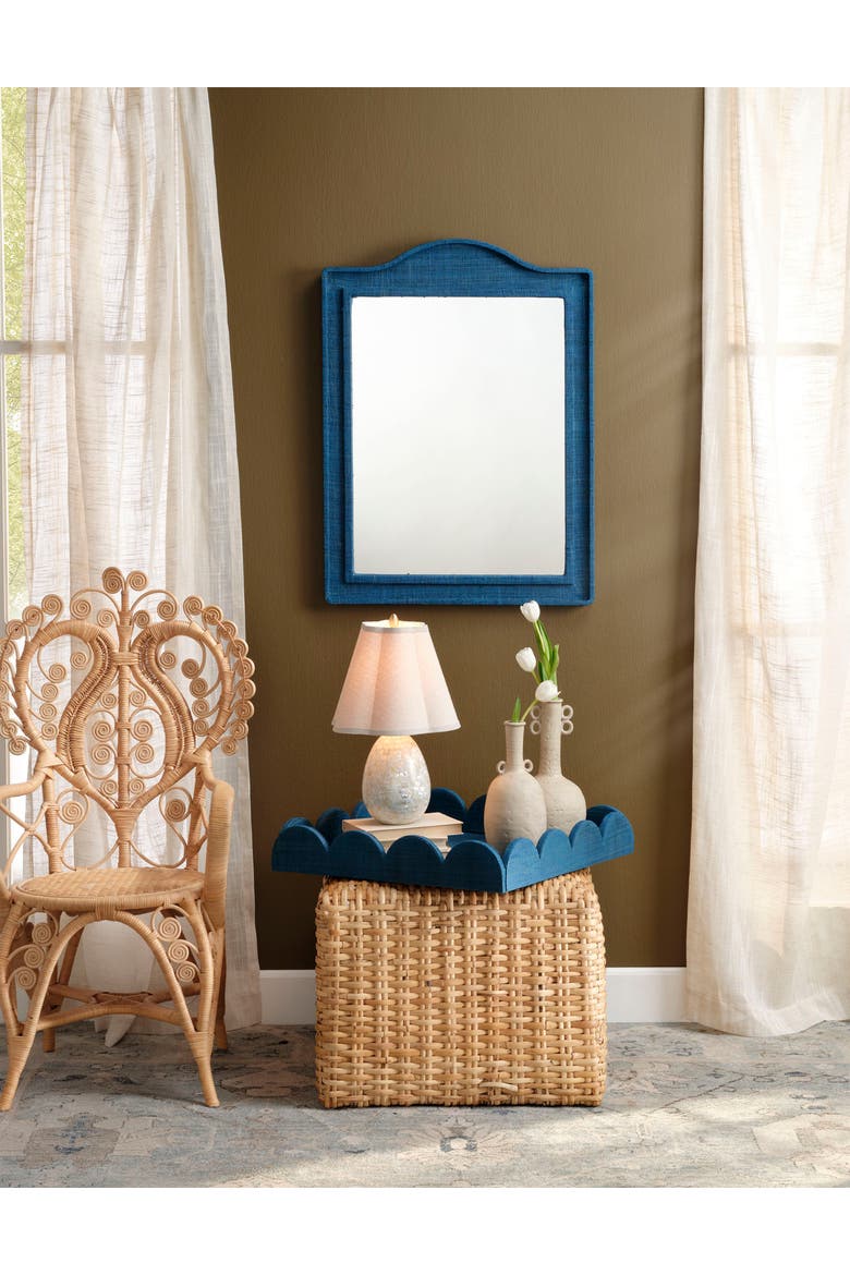 Capsule Mother of Pearl Table Lamp with Linen Shade, Alternate, color, White