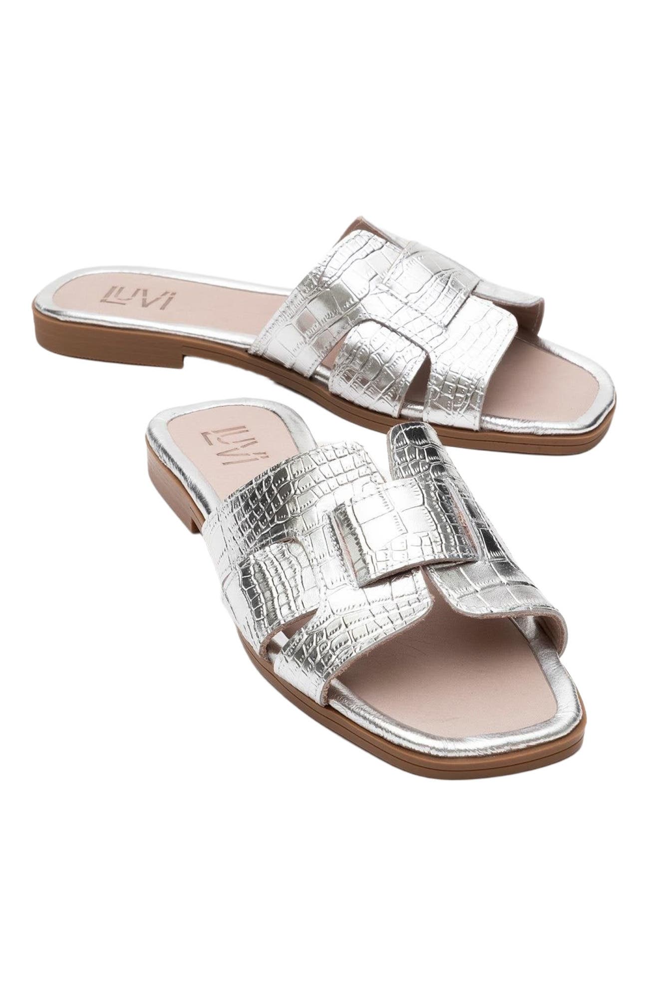 Notre Leather Flat Sandals - image 4