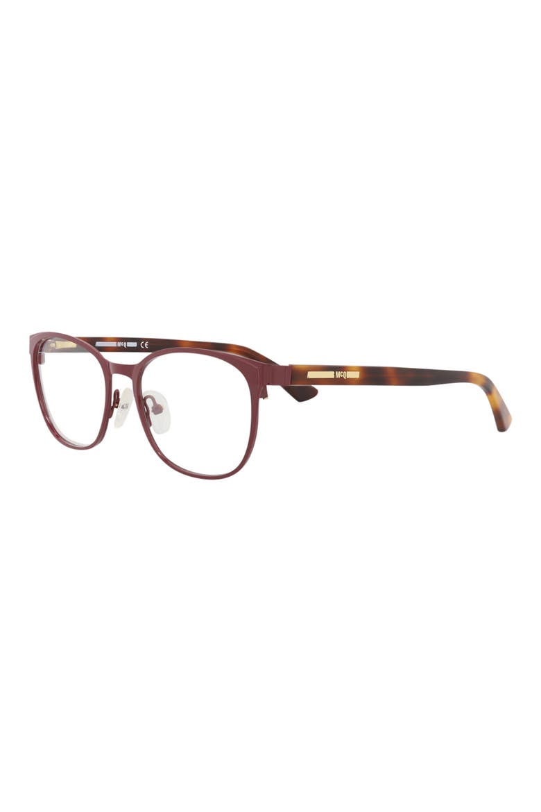 48mm Square Optical Glasses, Alternate, color, BURGUNDY AVANA TRANSPARENT