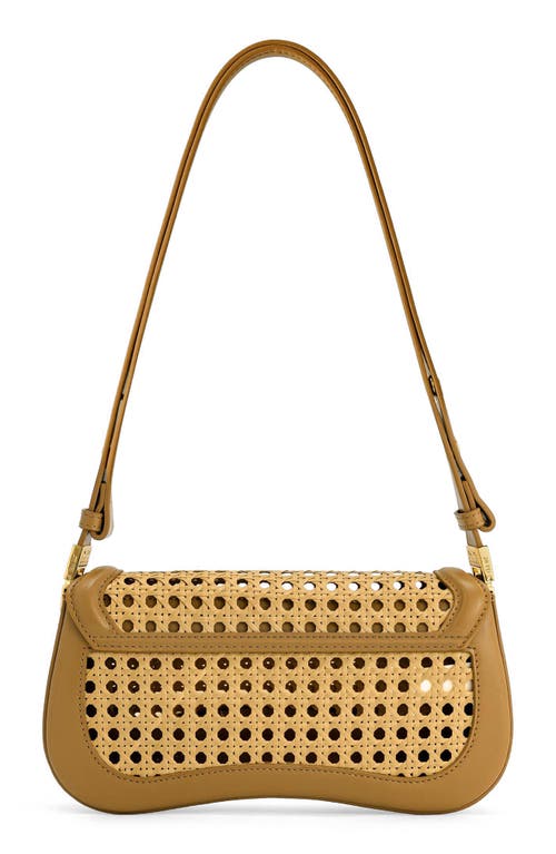 Jw Pei Joy Woven Inset Faux Leather Shoulder Bag In Brown