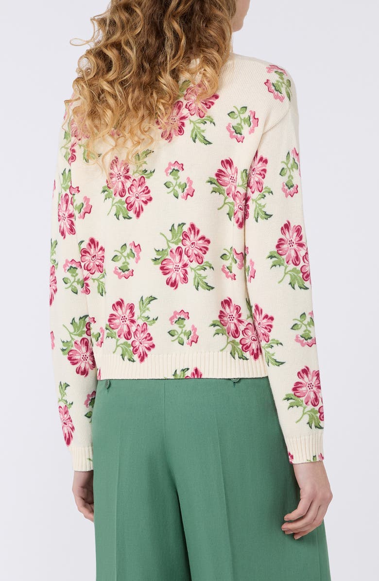 Weekend Max Mara Floral Sweater, Alternate, color, Ecru