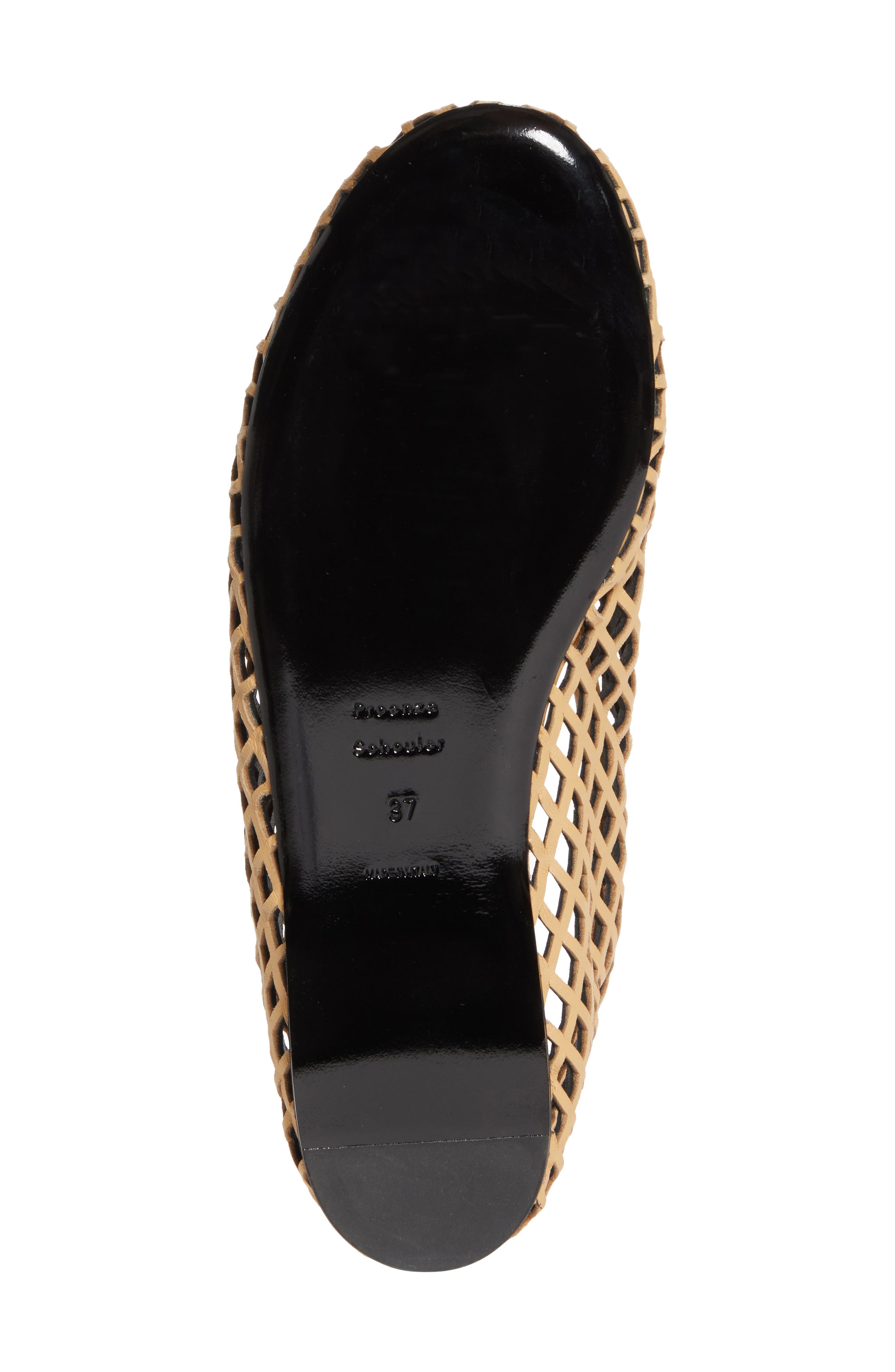 Proenza Schouler Tee Perforated Ballet Flat, Alternate, color, Mud
