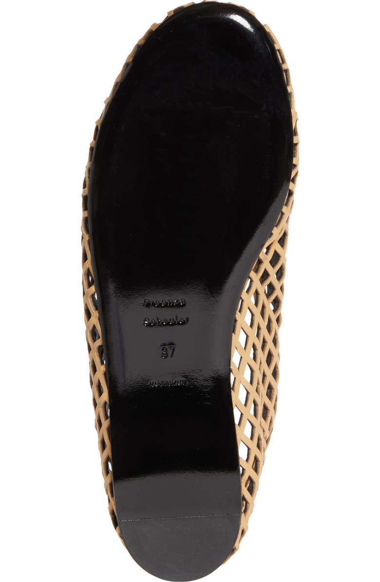 Proenza Schouler Tee Perforated Ballet Flat, Alternate, color, Mud