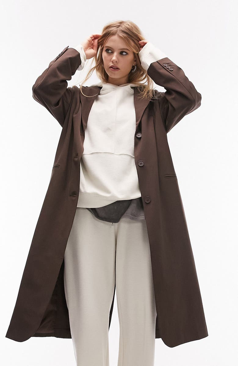 Topshop Longline Blazer, Alternate, color,