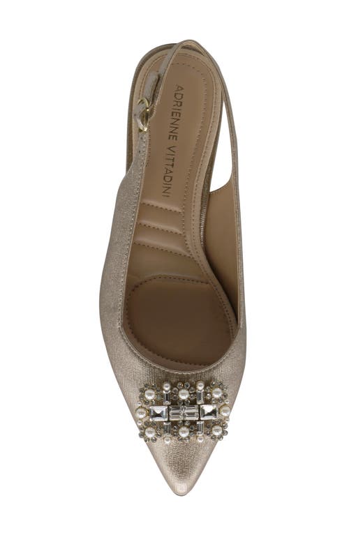 Adrienne Vittadini Savblanc Kitten Heel Slingback Pump In Gold