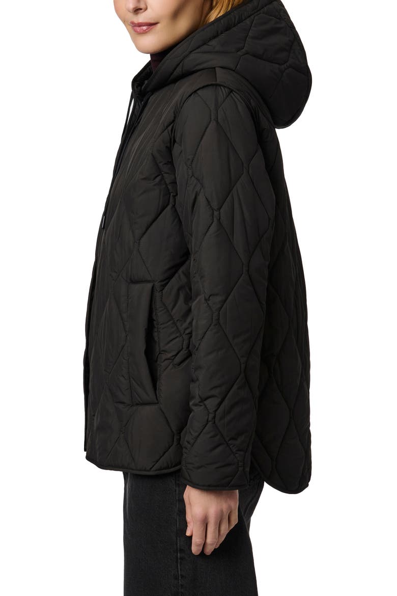 Ashbury Diamond Quilted Hooded Liner Jacket, Alternate, color, BLACK