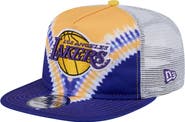 New Era Men's New Era Purple/Gold Los Angeles Lakers Throwback Dye Golfer Snapback Hat