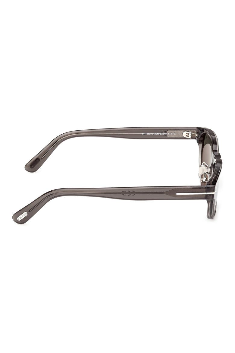 52mm Rectangular Sunglasses, Alternate, color, GREY/ OTHER / GREEN