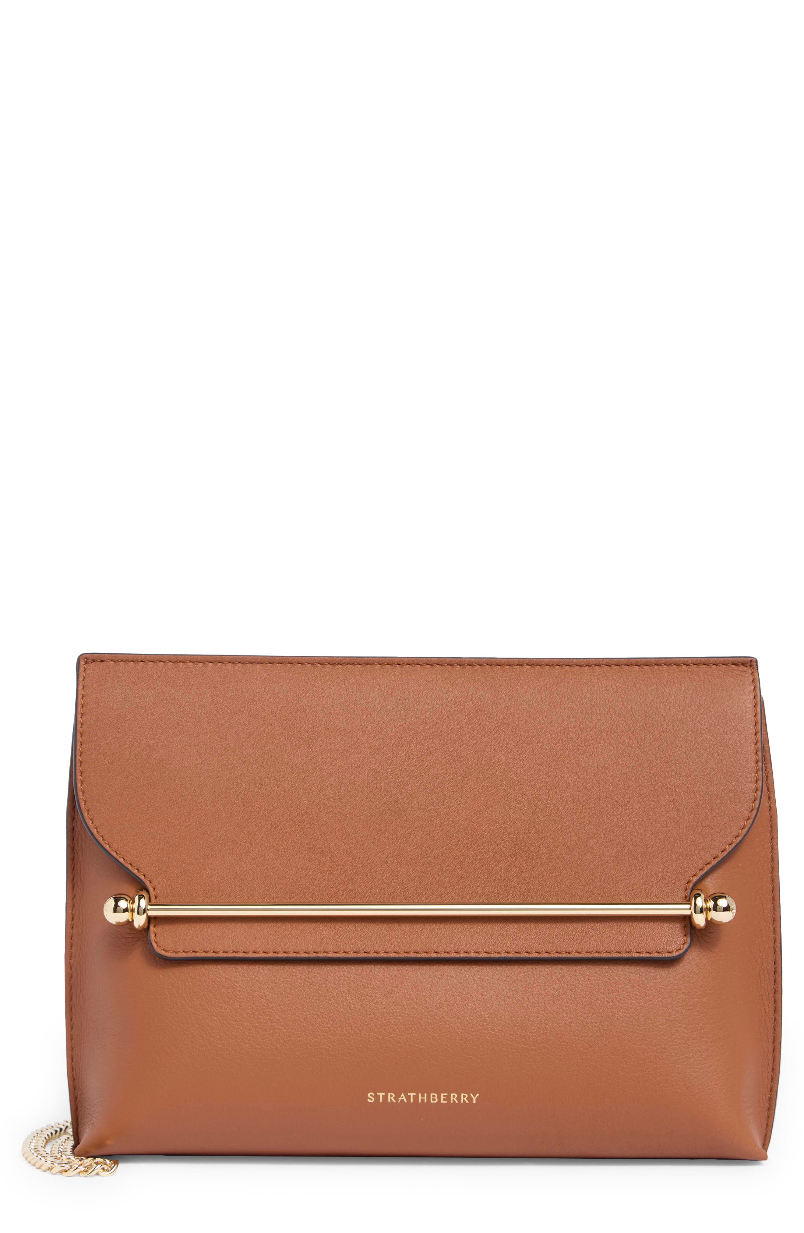 Stylist Clutch Bag, Main, color, CHESTNUT